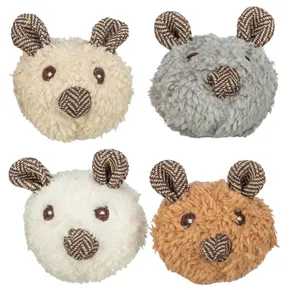 Plüschbär - Kopf, mit Katzenminze, 8 cm, verschiedene Farben